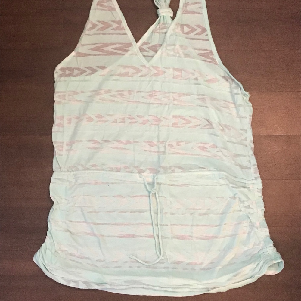 Mint Green Burnout Swimsuit Coverall Tank Top